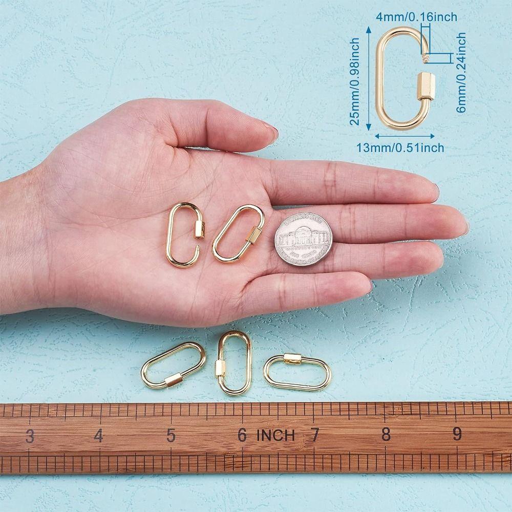 Stříbrná šroubovací karabina Mosazná oválná šroubovací Ručně vyráběné řemesla Milovníci