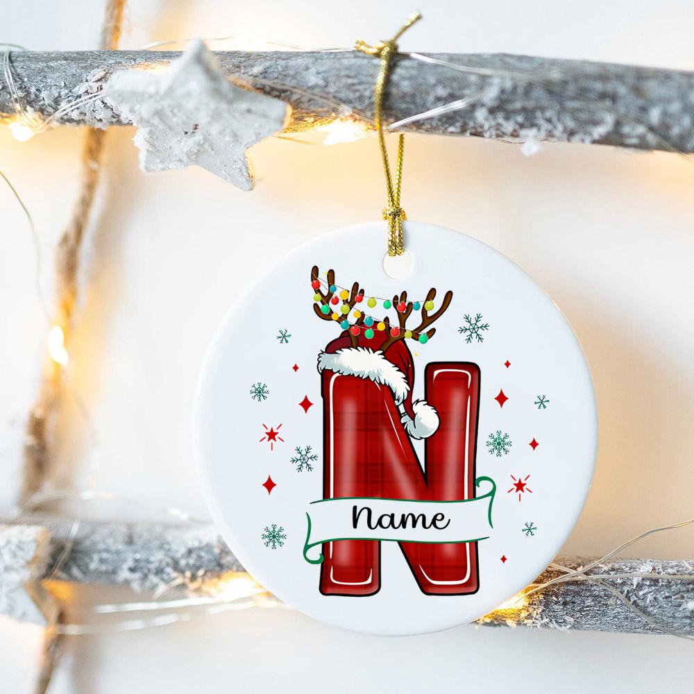 

Custom Name Christmas Family Party Ceramic Ornament Personalized Christmas Ornament Xmas Gift Drop Ornaments Decor Leave Name in Chat