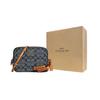 Coach Camera 18 Chambray Monogram Zip Leather Camera Bag Women Shoulder Bag Denim-Blue C8666-IMDEI