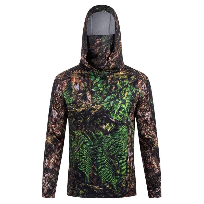 Mens Quick-Dry Breathable Mesh Hunting Fishing Sun Protection Shirt Outdoor Activities Fall Winter