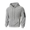 Men's Winter Pullover Fleece Hooded Coat Vintage Casual Streetwear Loose Solid Color Hoodie Leisure Fashion Plush Coat