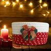 Christmas Woven Storage Basket Christmas Present Candy Storage Baskets Santa Snowman Desktop Organizer Sundries Storage Box