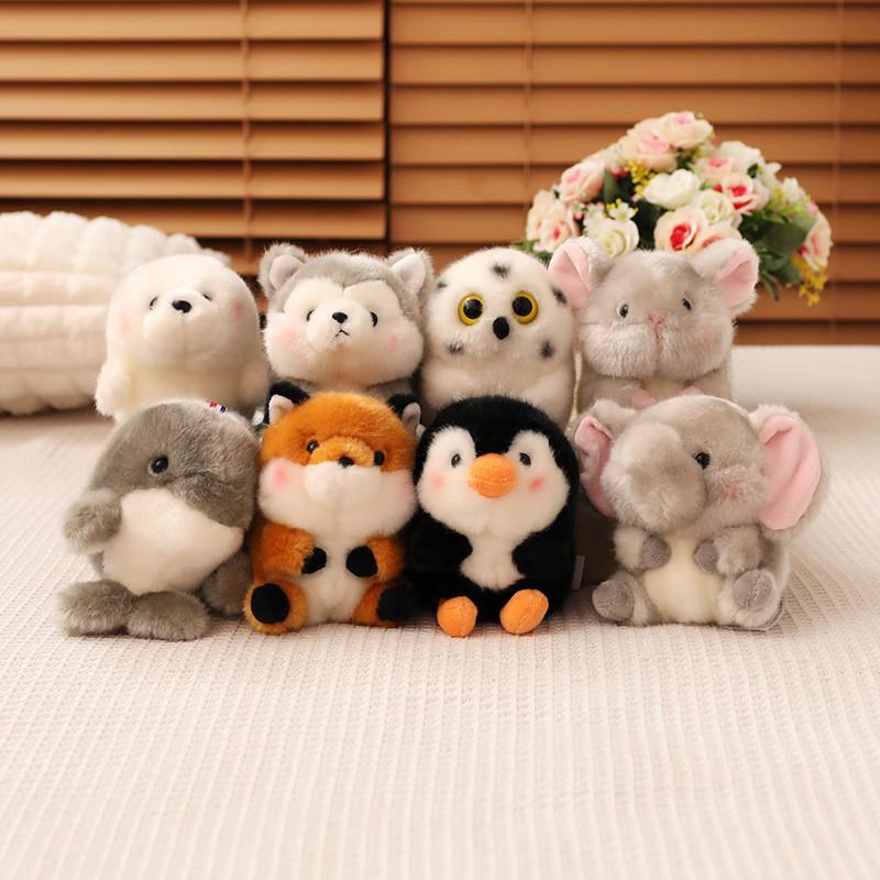 Fluffy And Cute Plush Animal Character Keychain Ideal For Bag Charm And Gift