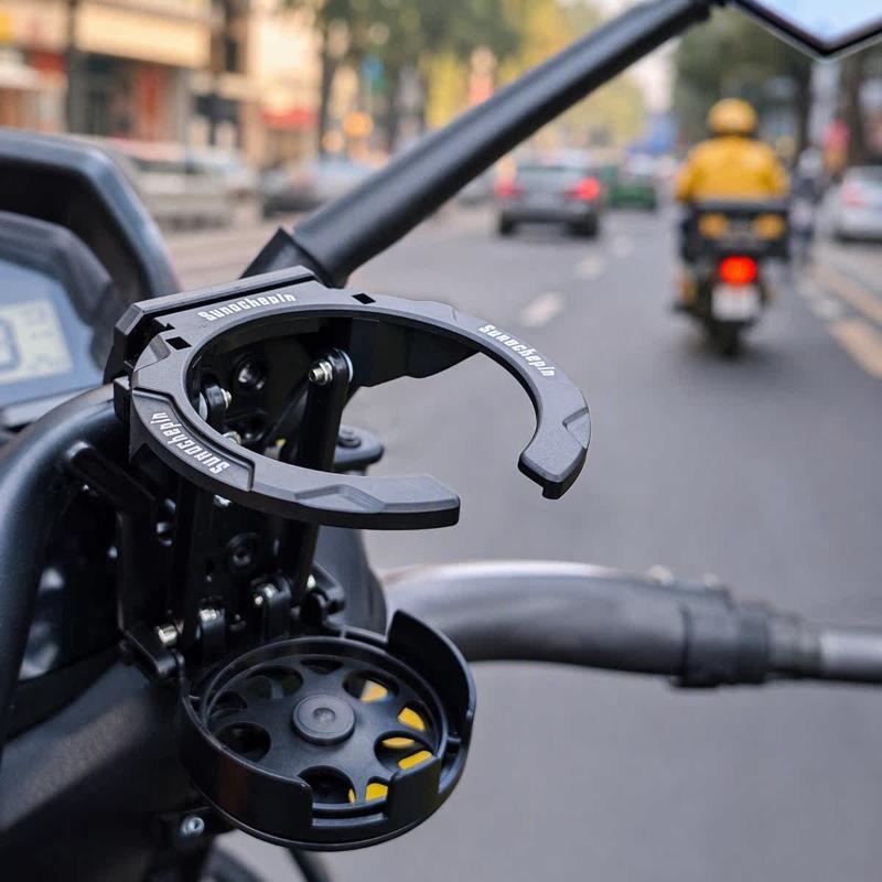 1Pcs Universal Foldable Retractable Multi Purpose Water Cup Holder For Motorcycle Bike Atv Scooter Handlebar Drink Bottle Mount