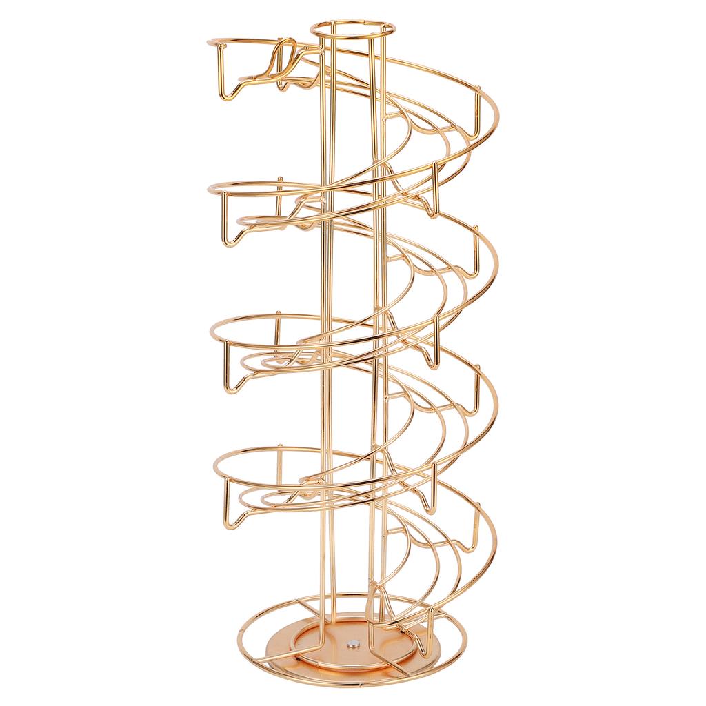 Coffee Capsule Holder 360 Degree Rotating Coffee Pod Storage Rack for DOLCE ESPRESSO CAFFITALYL Gold