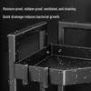 Modern Carbon Steel 3-Tier Kitchen Corner Storage Rack