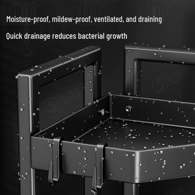 Modern Carbon Steel 3-Tier Kitchen Corner Storage Rack
