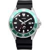Casio Standard Analog Sports Watch 20 ATM Water Resistant Green Bezel Men's MDV-106B-1A3V with Urethane Band
