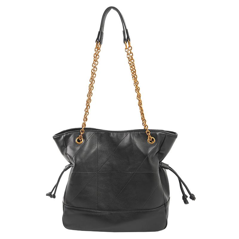 IELGY Ladies Underarm Bag Retro Diamond Chain Large Capacity All-Match Drawstring One-Shoulder Lucky Bag Bag