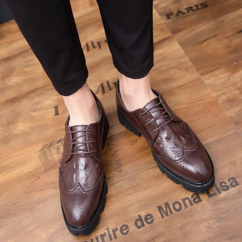 FashionMens Shoes Casual Luxury Formal Shoes Brand Fashion Elegant Oxford Dress Party Wedding Shoes Brogue Zapatos De Hombre De Fiesta