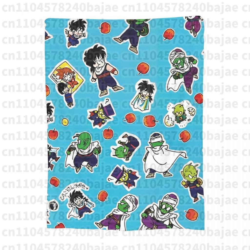 Dragon Ball Knitted Blanket Flannel Anime Son Goku Soft Throw Blankets for Bed Bedroom Quilt
