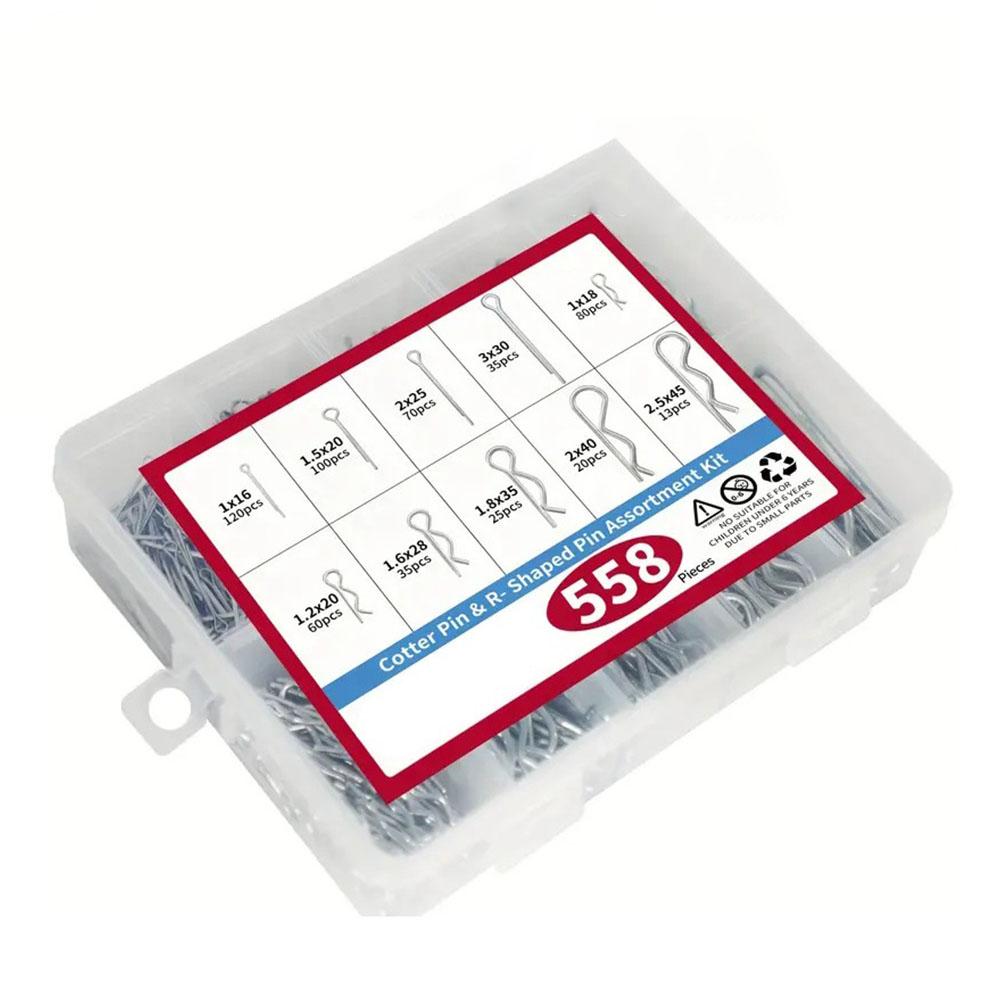 As Picture Show Cotter Pins 304 Stainless Steel 558 Pieces Pack Automotive Use Electrical Projects Home Repair