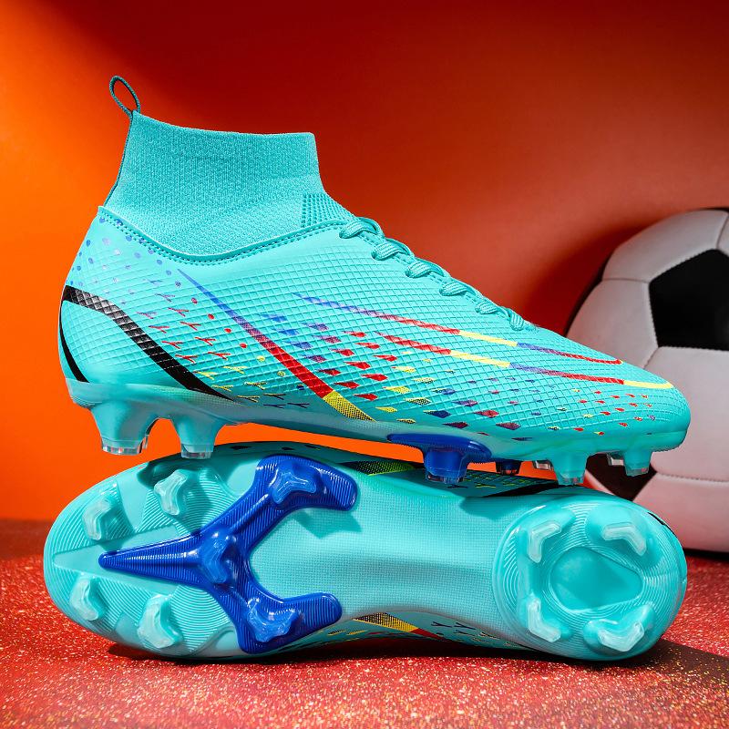 Falcon new high-top football shoes long nails football shoes TF broken nails special training shoes football men