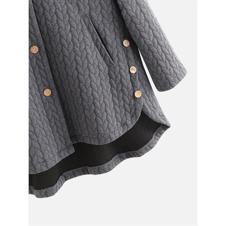 Women's Casual Loose Hooded Jacket for Spring and Autumn Regular Fit Long Style