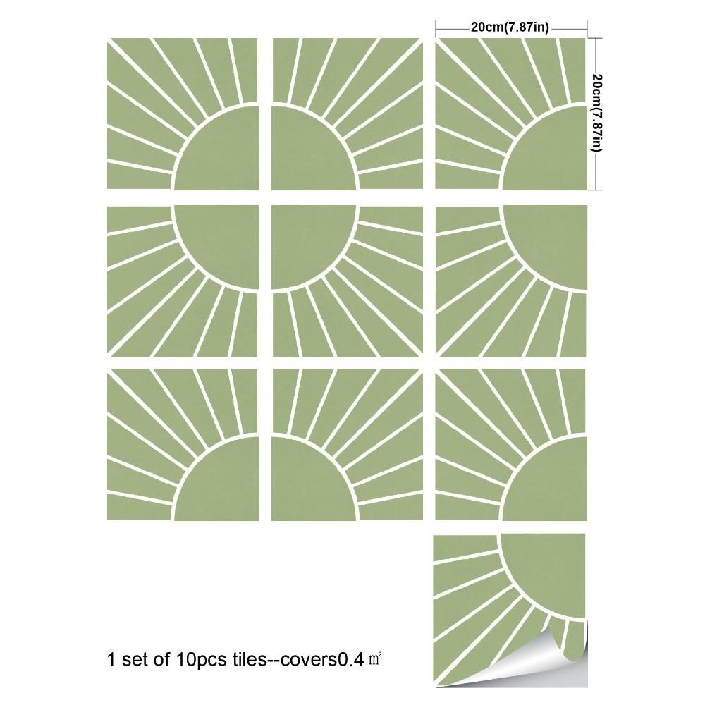 10Pcs Matte Wall Tile Sticker Self-Adhesive Tile Decal Retro Peel And Stick Tile  Home Renovation