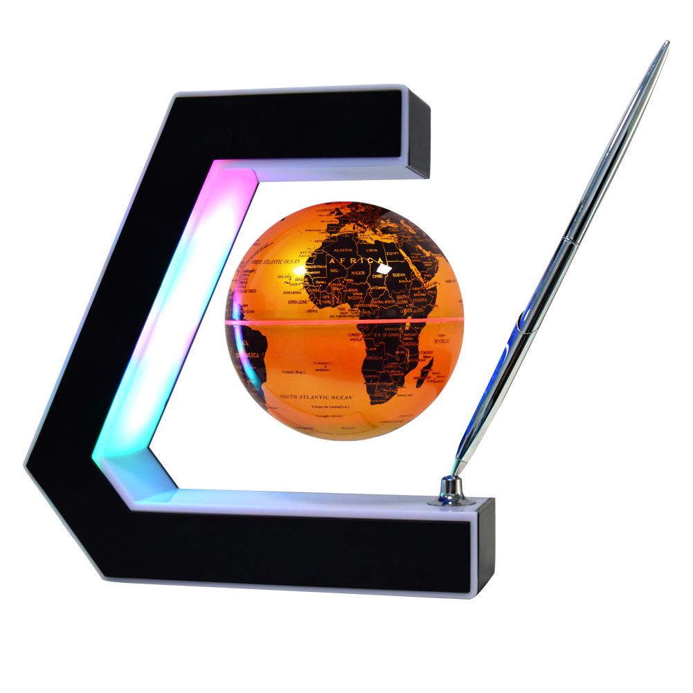 Luminous 3-Inch Magnetic Levitation Globe Ornament - Creative Tech Gift for Home or Office