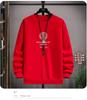 Men's Year of the Rooster Red Hoodie with Fleece: Spring Festival Warmwear