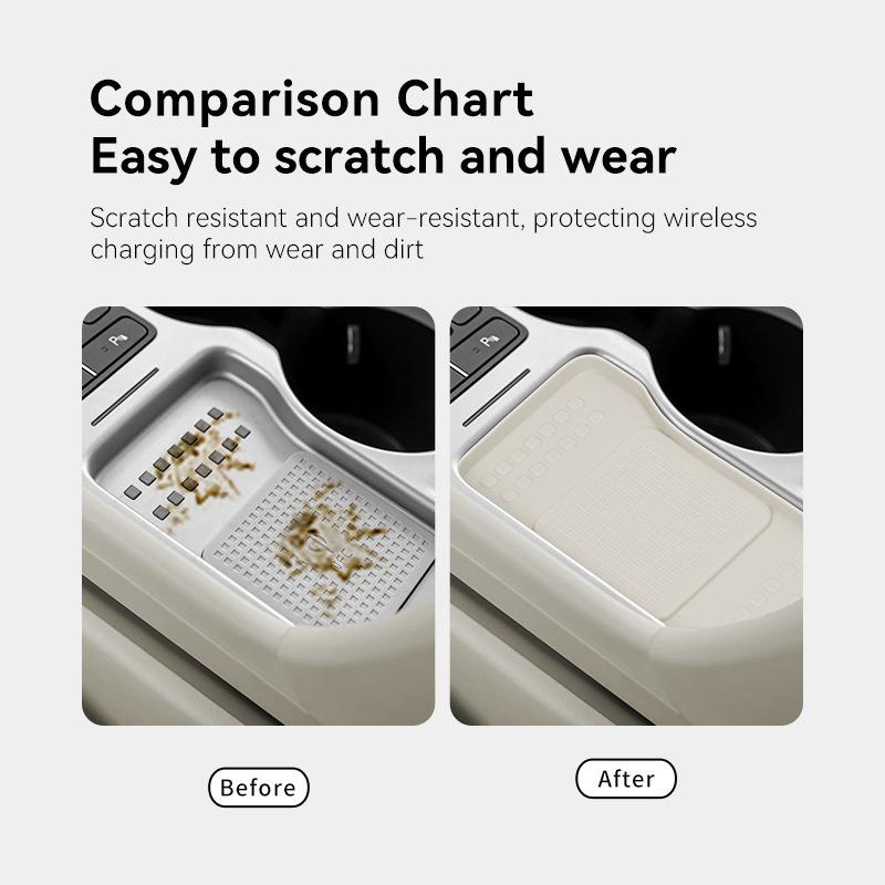 For 25 IONIQ9 Central Control Wireless Charging Silicone Anti Slip Pads, Automotive Specific Modification Accessories