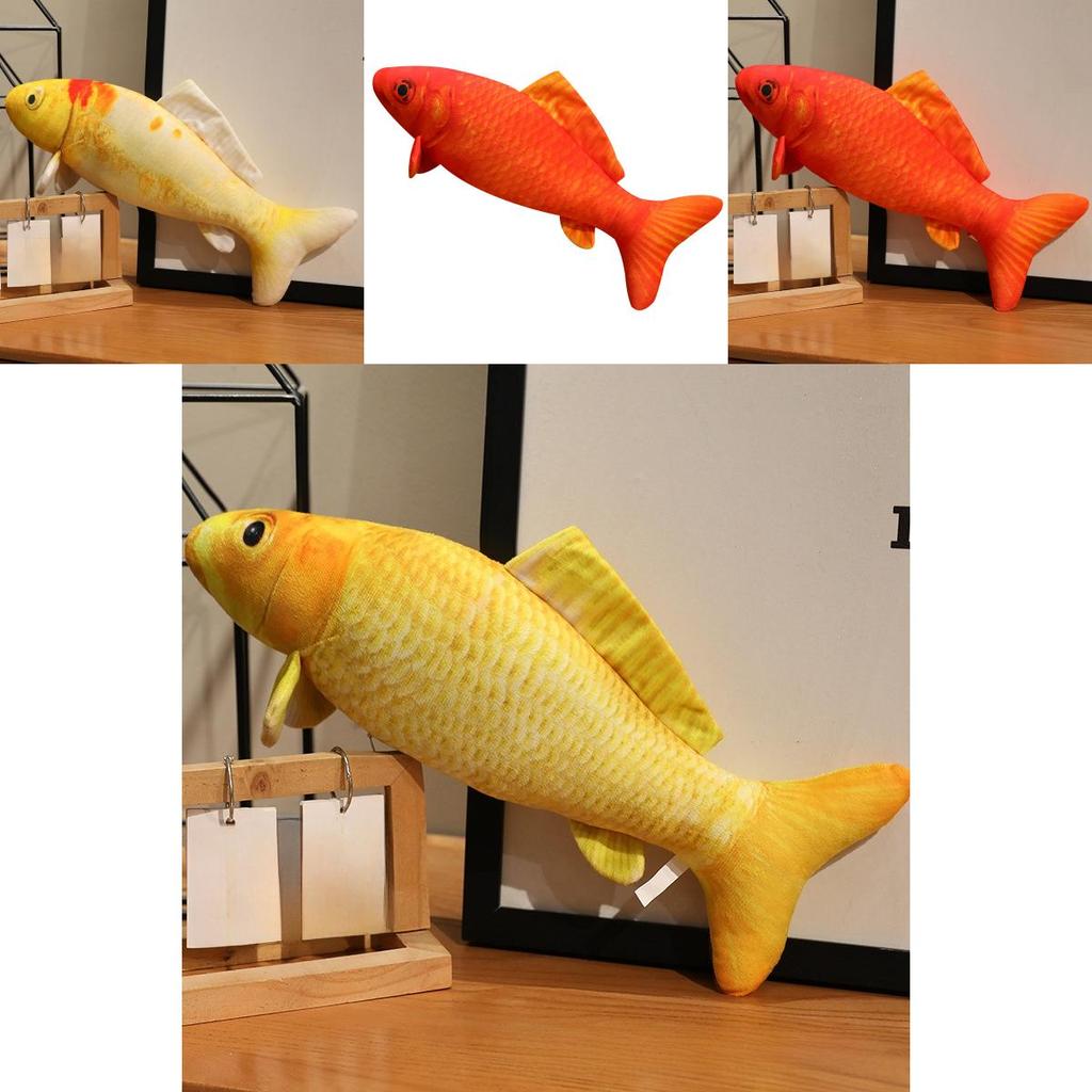 Red Koi Fish Plush Doll With Short Plush Material And Fluffy Structure For Living Space Decor
