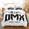 RIP DMX Duvet Cover + 2 Pillowcases, Hip Hop Legend Memorial Print Bedding Set Fans Unique Memorial Design Bedroom Bedding Set