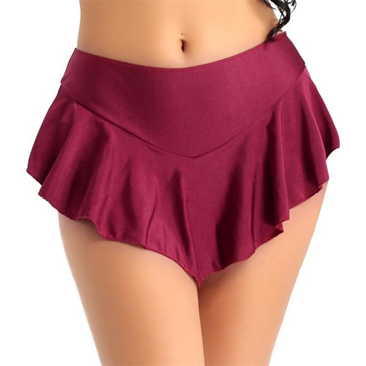

Summer sports fitness shorts anti-light outdoor quick-drying culottes running breathable gym short skirts tennis skirts XL бордовий