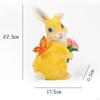 Landscape Lamp Rabbit Figurine,with Butterfly and Tulip Garden Decoration Animal Ornament for