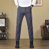 Spodnie Męskie Jesień i Zima Nowe Męskie Spodnie Biznesowe Casual Modne Wszechstronne Niebieskie Spodnie Elastyczne Jednokolorowe Spodnie Męskie