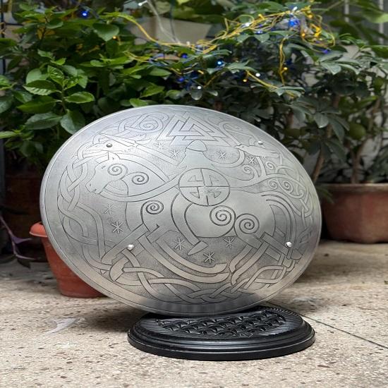 Aluminium Odin On Sleipnir Viking Shield  Norse Mythology Wall Decor