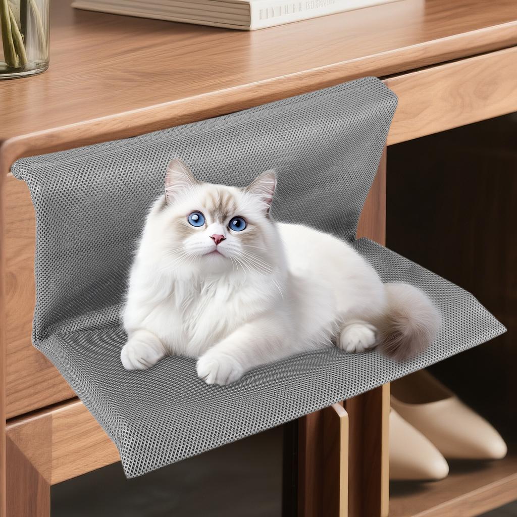 Cat Pet Animal Hanging Bed Easy To Install Pet Cat Stand Bed Pet Sleeping Bed Cats L-shaped Hammock for Cats and Kittens