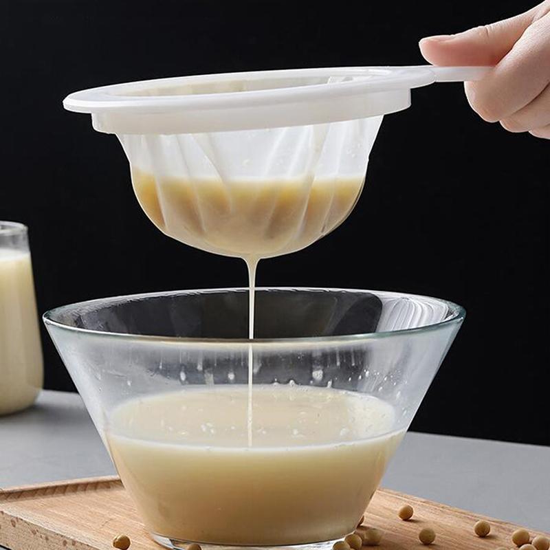Nylon Fine Colander Sieve Strainer With Handle For Juice Soymilk Coffee Filter