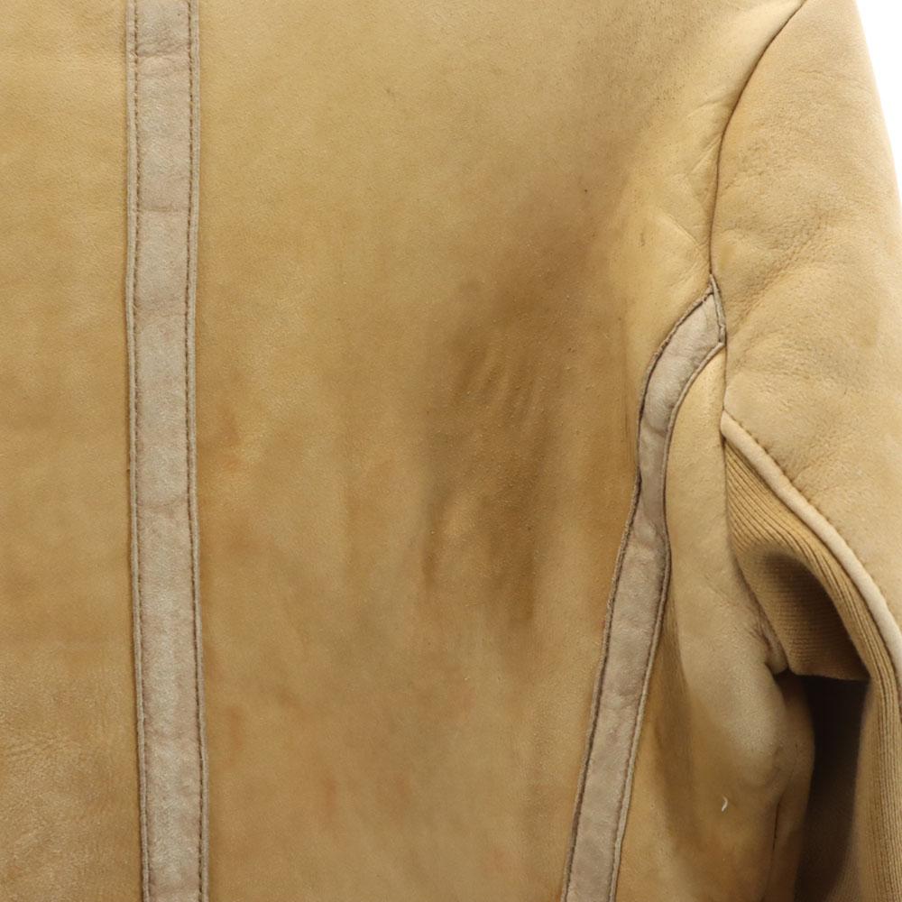Neil Barrett Made In Romania Leather Coat L Beige Women Used