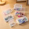 Rectangle Transparent Storage Box Flip Cover Sewing Storage Box Hair Clips Boxes  Craft Supplies