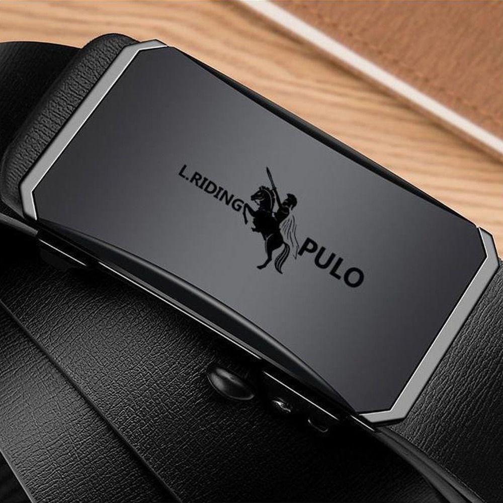 

Luxury Design Automatic Buckle Belt Man Waist Strap Vintage Waistband 120cm