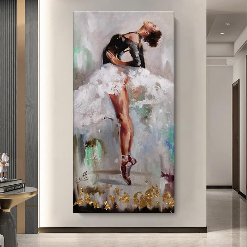 Vintage Ballerina Canvas Painting Ballet Dancer Posters and Prints Fashion Woman Wall Art Girls Room Decor Cuadros No Frame