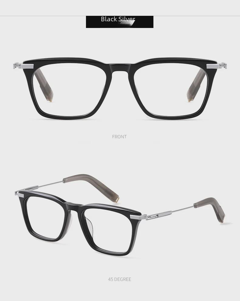 Japonské ručně vyráběné čtvercové brýle z čistého titanu pro muže a ženy, velký obličej, retro styl DLX 403