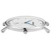 a.b.art Men's Watch Small Seconds Swiss Ronda Quartz Sapphire Crystal Classic Railways Dial Silver Milanese Bracelet Ultra-Thin Stainless Steel Case