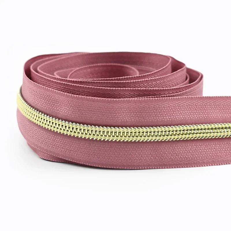 2/3/5/8/10M 5# Nylon Coil Zippers For Bag Clothes DIY Plastic Zipper Tape By The Meter Decorative Zips Repair Sewing Accessories