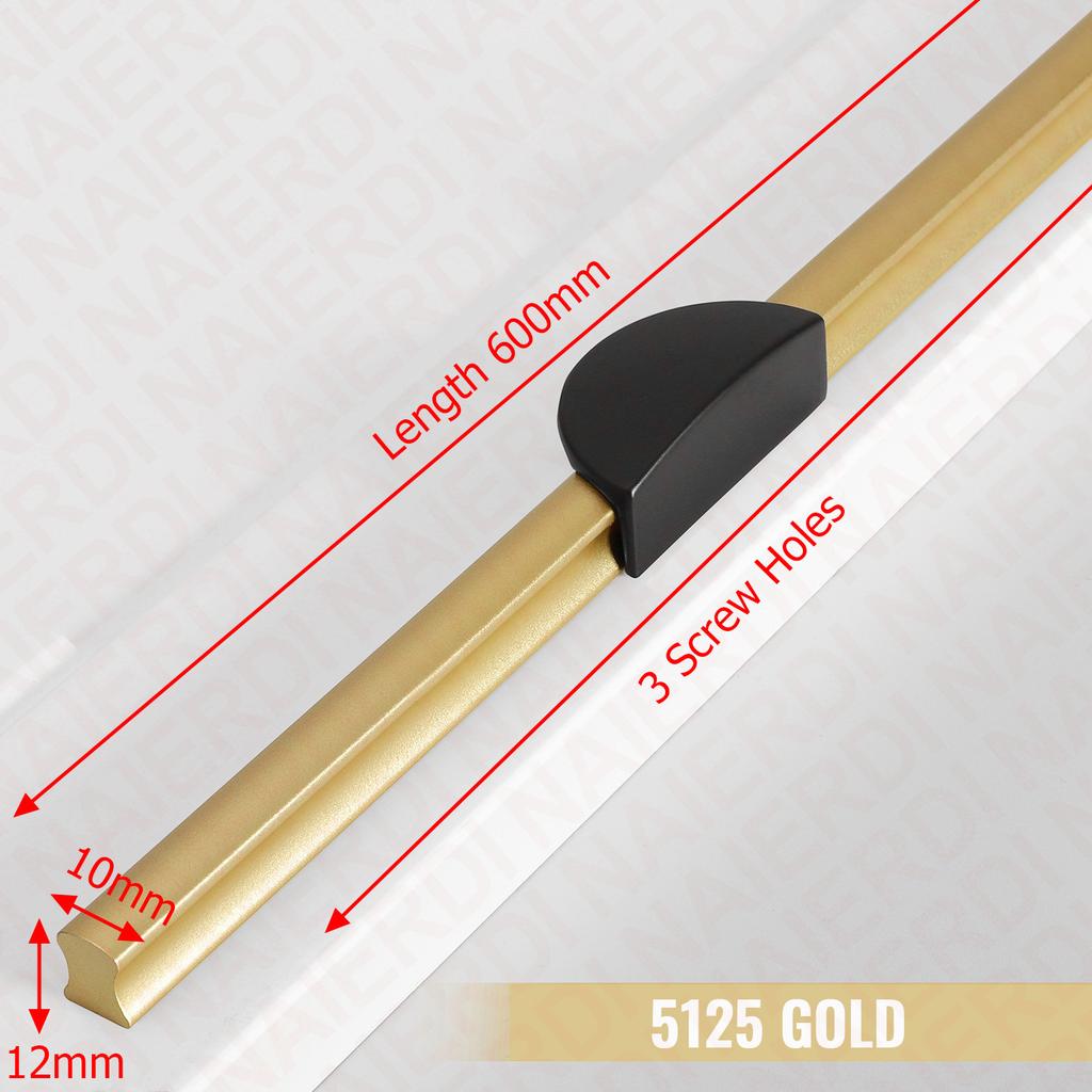NAIERDI Gold Kitchen Cabinet Handles 800-1000mm Black Cupboard Door Pulls Drawer Knobs Bedroom Door Long Furniture Handle