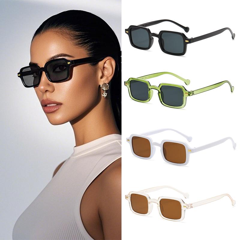 4pcs Classic Rectangle Sunglasses Set UV400 Protection Unisex Fashion Shades for Women Men Outdoor