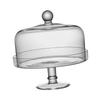 Glass Cake Stand with Lid Multiuse Bread Plate for Hotels Party Shop Display S