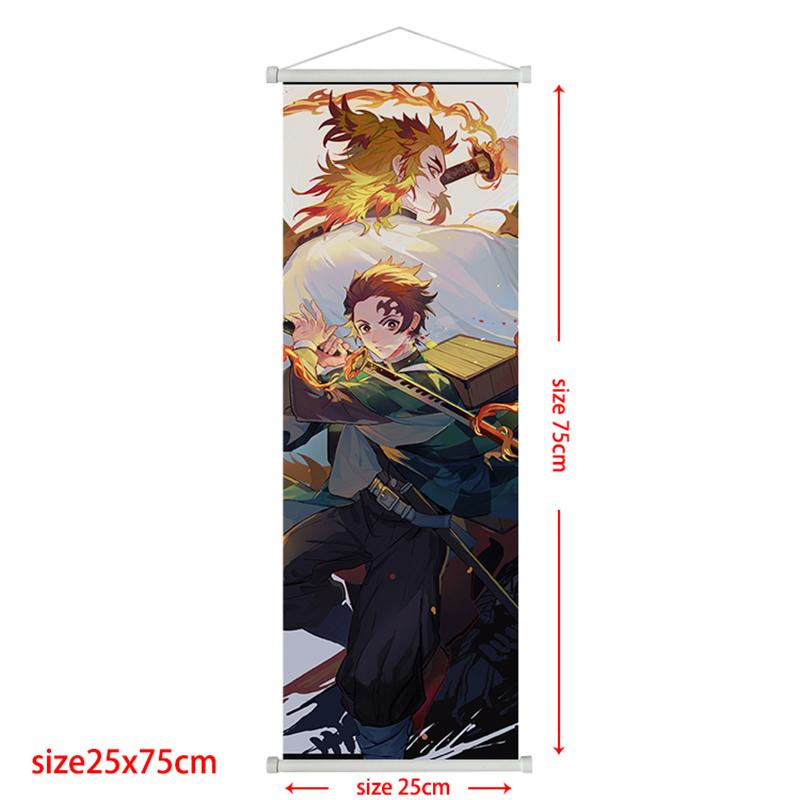 Demon Slayer Scroll Poster Rengoku Kyoujurou Heimdeko Kamado Tanjirou Wohnzimmerdekoration Hängegemälde Kindergeschenk Poster