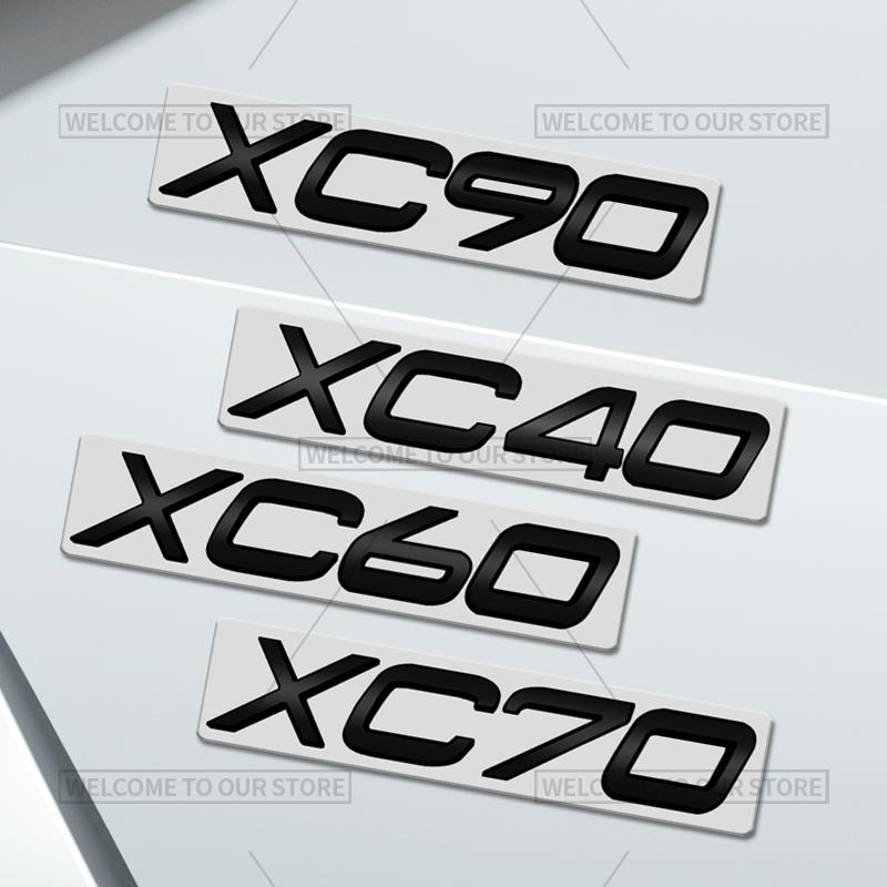 3D Car Styling For Volvo XC40 XC60 XC70 XC90 S60 S90 V70 V60 V40 AWD Glossy Black Emblem Badge Metal Stickers Rear Trunk Decals