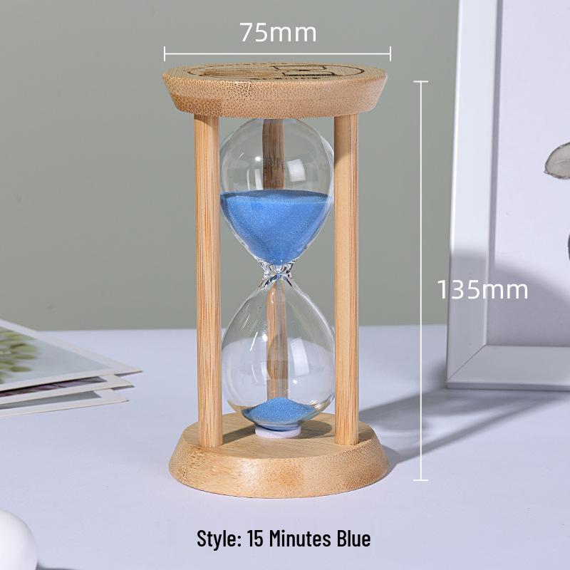 Bamboo & Wood Durable Hourglass Timer - Creative Design for High-End Decor