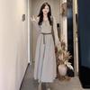 French long-sleeved dress women's new early autumn early autumn temperament long dress Korean atmosphere wear