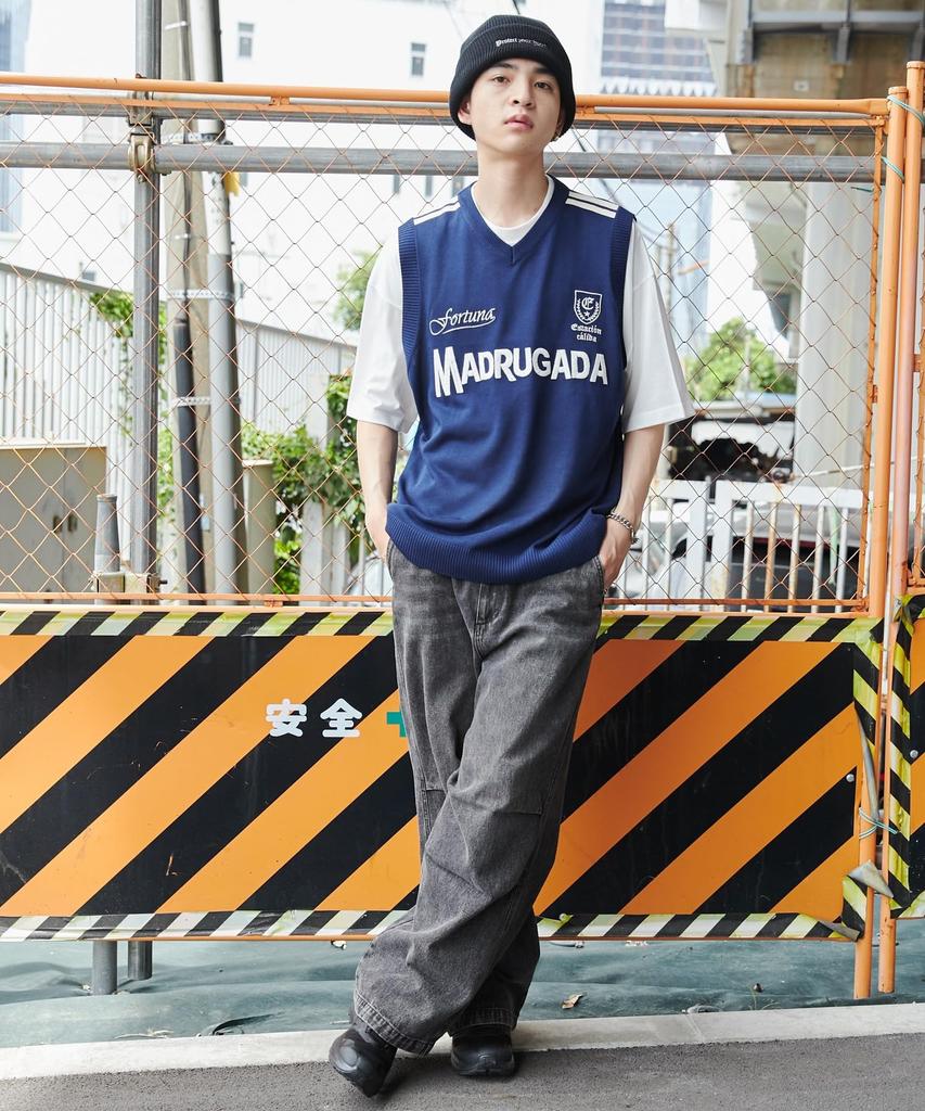 knit ensemble set with inner summer fall navy [WEGO] 2-piece short-sleeve T-shirt, clothing, clothing, clothing, tops, streetwear, sports, gift,