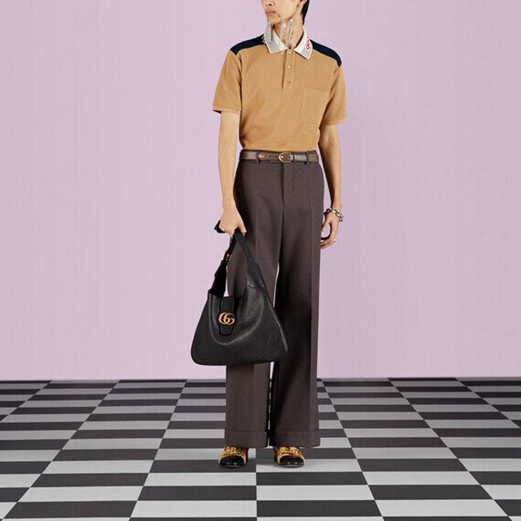 Gucci knitted contrast-trim polo shirt 727906-XJE8K-2094