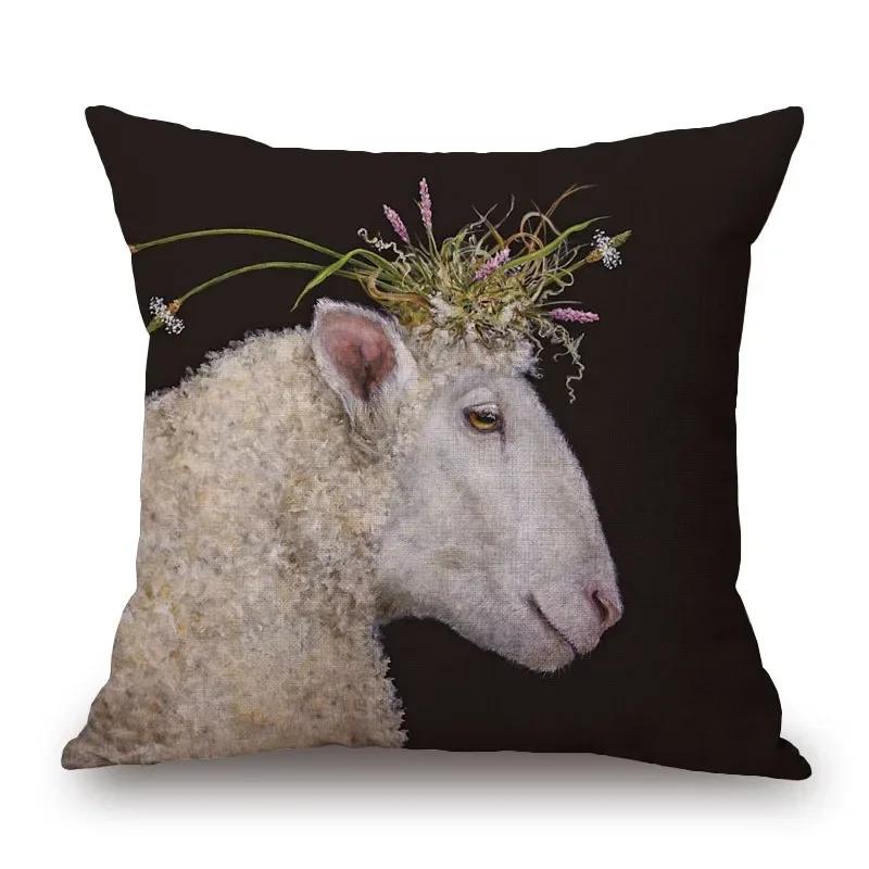 Squirrel Bird Owl Bear Fox Deer Animal Decorative Cushion Cover Sofa Throw Pillow Case