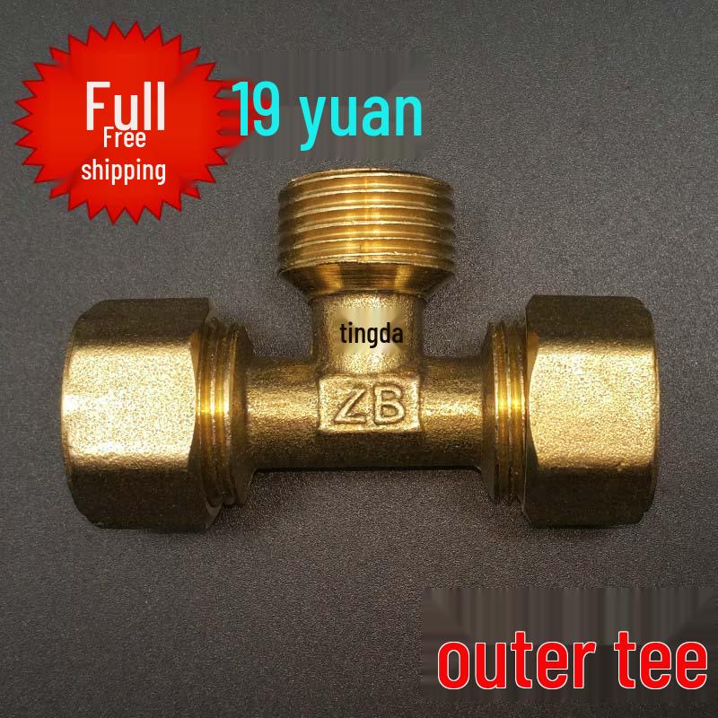 Aluminium-Kunststoffrohr Kupfer T-Stück Fitting: Reduziergewindegrößen 1216, 1418, 1620, 2025, 2632, 4, 6 Punkte.