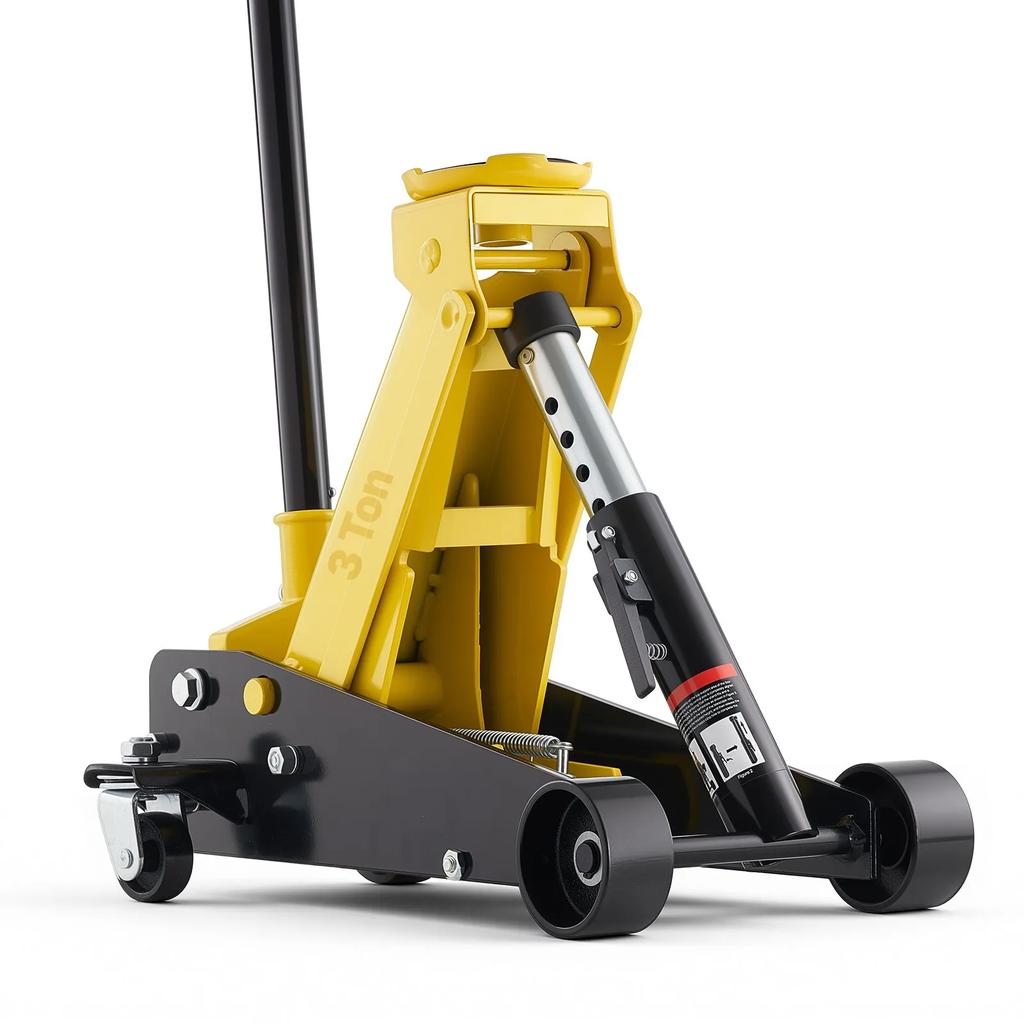 VEVOR Low Profile Floor Jack, 3 Ton Capacity, Steel Racing Floor Jack with Single Piston Quick Lift Pump, Hydraulic Trolley Car Lift for Sports Cars
