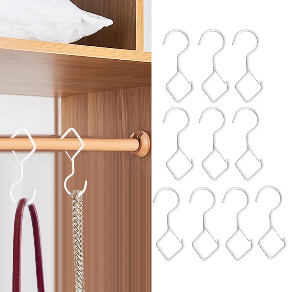 10Pcs S Hooks for Hanging Hangers Rustproof Heavy Duty Pots Bags